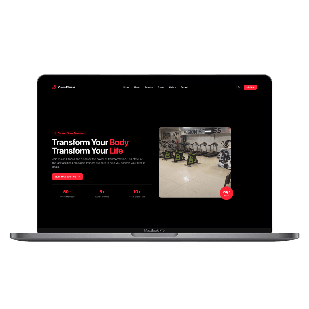 Vision Fitness — Modern Gym Website preview